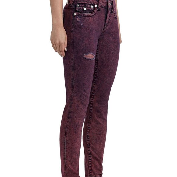 True Religion Distressed Super Skinny W Flaps Jeans - Picture 1 of 9